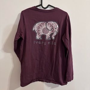 Ivory Ella burgundy long sleeve